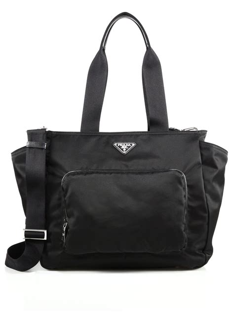 prada women's nylon diaper bag black|Prada diaper bag sale.